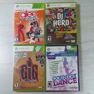 Country Dance All-Stars, DJ Hero, Power Gig, Glee Karaoke Revolution! (Xbox 360) 海外 即決