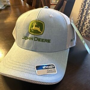 NEW Ahead Blue John Deere Logo Classic Fit Mesh Adjustable Baseball Trucker Hat 海外 即決