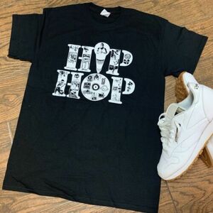 Hip Hop Old School Logos Classic T-Shirt Black 2XL 海外 即決