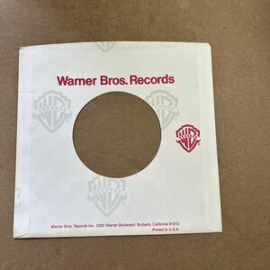 Sleeve Only Paper Silver Logo Warner Bros 45 record company sleeve only 45 海外 即決