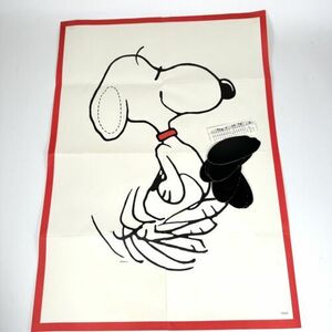 VINTAGE SNOOPY HALLMARK POSTER PIN THE EARS ON SNOOPY GAME COLLECTIBLE 1970s 海外 即決