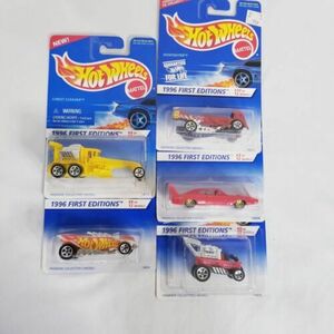 Hot Wheels 1996 First Editions Lot Of 5 Mainline Blue Card Radio Flyer Dodge 海外 即決