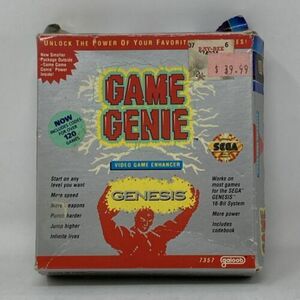 Game Genie Video Game Enhancer Sega Genesis Complete in Box CIB Box Wear (F1) 海外 即決