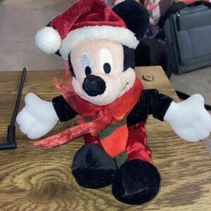 Disneyland Resord Plush Santa 10" Mickey Mouse , Merriest Place on Earth 2002 海外 即決