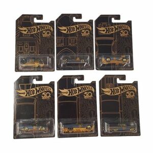 1-6 Lot Hot Wheels 50th Anniversary Series Black and Gold Complete Set Sealed 海外 即決