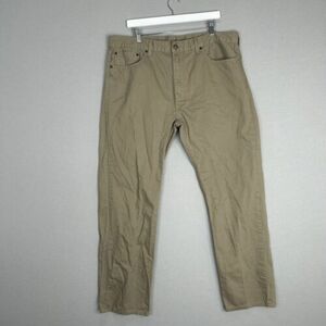 Levi's Mens Jeans 40x32 Beige 100% Cotton 505 Straight Leg Pant 5 Pocket Khaki 海外 即決