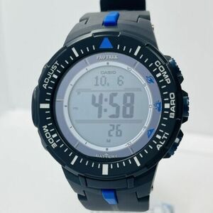 Casio Sport Pro Trek Men's Black 10ATM 44mm Solar Watch PRG-300-1A2ER W/Sensors 海外 即決