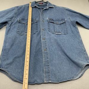 Vintage Pepe Jeans Shirt Mens Large L Blue Denim Button Made In Hong Kong 90s 海外 即決