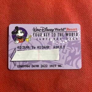 2001 Walt Disney World Pass “Your Key To The World” (not valid now) Collectible 海外 即決