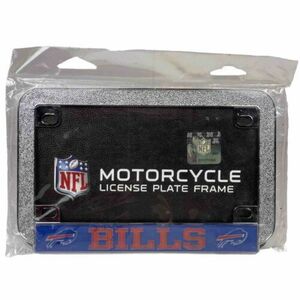 BUFFALO BILLS Motorcycle License Plate Frame Silver Blue Red ( US M/C ) NEW! 海外 即決