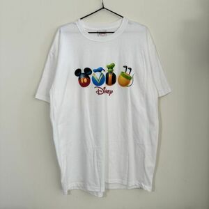 Vintage 90s Disney Shopping Mickey Mouse Goofy Donald Duck T-Shirt Adult Size XL 海外 即決
