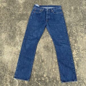 Vintage Levi's 501xx Dark Wash trademark tab Button Fly Jeans Men's Size 33x34 海外 即決