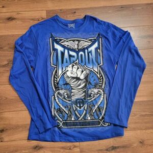 Vintage Tap Out MPS Graphic Long Sleeve Y2K T-Shirt - Mens Size XL Affliction 海外 即決