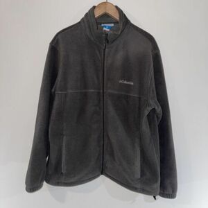 Columbia Fleece Jacket Mens Large Gray Full Zip Long Sleeves Sweater Jacket 海外 即決
