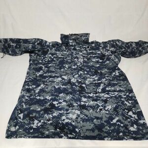 US Navy Parka Working Uniform Jacket Gore-Tex Medium Long Blue Grey Digital Camo 海外 即決