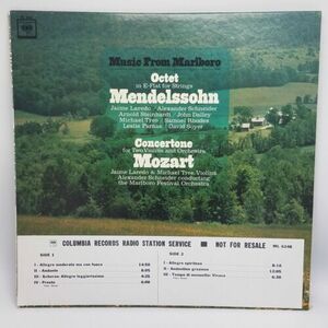 MUSIC FROM MARLBORO Mendelssohn モーツァルト Columbia ML6248 NM PROMO 海外 即決