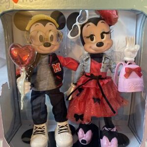 Disney Mickey & Minnie Valentines Sweethearts Doll Set~Limited Edition #425/5000 海外 即決