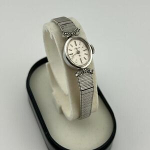 Ladies Hamilton 10K RGP Diamond Bezel Mechanical Wind Up Watch 海外 即決