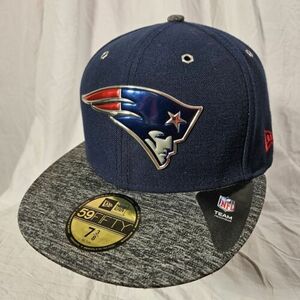 NE Patriots 2016 NFL Hat Cap 59FIFTY 7 3/8 Graffiti Brim Puff Logo New Era Fit 海外 即決