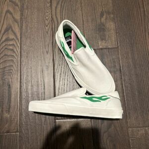 Straye Vista XR グリーン Flame Slip On スニーカーs Men's 28.5cm(US10.5) White/グリーン SVS2006 海外 即決