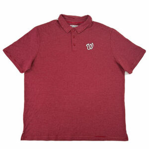 Washington Nationals Tommy Bahama Shirt Men's XL Red White Stripes Polo MLB 海外 即決