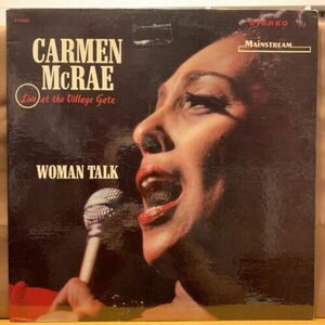 Carmen McRae Live At The Village Gate - Woman Talk バイナル LP - 1966 Stereo VG/VG 海外 即決