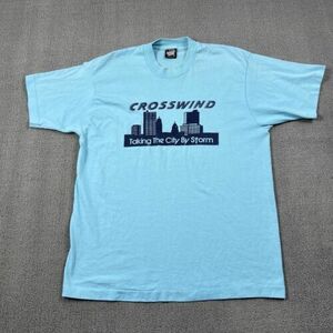 Vintage Screen Stars Shirt Adult Extra Large Blue Crosswind Single Stitch 90's 海外 即決