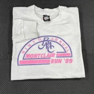 Vintage 80s Screen Stars T Shirt Medium 9th Annual Montclair Run Made in USA 海外 即決