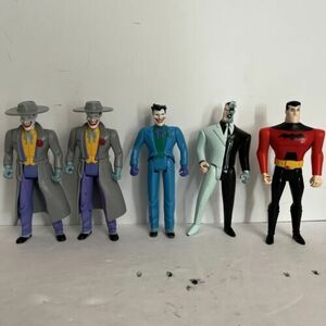 Batman The Animated Series 5 Figure Lot: Bruce Two Face JOKER In Grey Trenchcoat 海外 即決