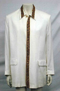 NWT MENS 100% SILK LINED JACKET CREME DE SILK WEDDING,FORMAL, ENTERTAINMENT LG. 海外 即決