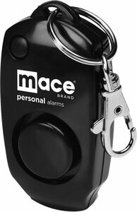 Mace Personal Alarm 3" Black Button-Press 130-Decibel Keyring Integrated Whistle 海外 即決