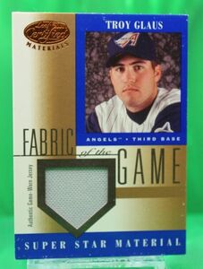 Troy Glaus 2001 Leaf Certified Materials Fabric of the Game #FG-52 Angels 海外 即決