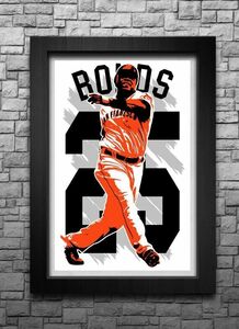 BARRY BONDS art print/poster SAN FRANCISCO GIANTS FREE S&H! JERSEY 海外 即決