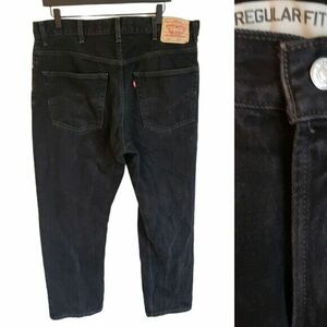 Levi's Regular Fit 505 Black Men's Pants | W38 x L30 海外 即決