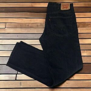 Levi Strauss & Co Black Denim 505 Regular Fit Red Tag Men's Jeans Size 38x34 VGC 海外 即決