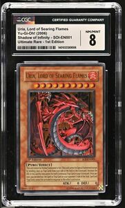 MISLABELED CGC 8 Uria, Lord of Searing Flames SOI-EN001 Ultra Rare YuGiOh 海外 即決