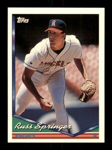 113 Russ Springer Angels 1994 Topps Baseball Sports Trading Card 海外 即決