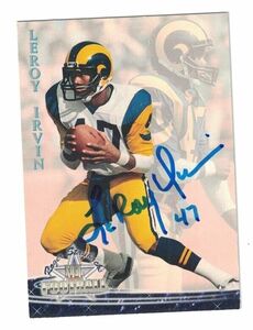 LeRoy Irvin Signed Autographed 1994 Ted Williams Card Company Los Angeles Rams 海外 即決