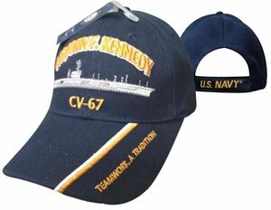 USS JOHN F KENNEDY CV-67 US NAVY SHIP HAT OFFICIALLY LICENSED BASEBALL CAP 海外 即決