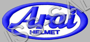 ARAI HELMET EMBROIDERED PATCH IRON/SEW ~4"x 1-3/4" PERFORMANCE MOTORCYCLE RACING 海外 即決