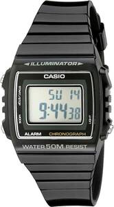 Casio W-215H-1AVDF DISPLAY Unisex Watch Black Resin Band Chronograph Illuminator 海外 即決