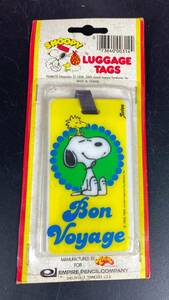 Aviva Peanuts Snoopy Luggage Tags Original Packaging Bon Voyage Vintage 海外 即決