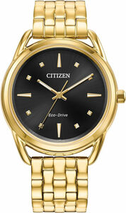 Citizen Women's Dress Eco-Drive Gold Stainless Steel Watch 36MM FE7092-50E 海外 即決