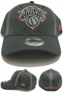 New York Knicks New Era 39Thity Dri Heather Gray Orange Flex Fitted Hat Cap M/L 海外 即決