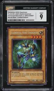 CGC 9 - Elemental Hero Sparkman EHC2-EN001 Limited Edition Secret YuGiOh PSA 9 海外 即決