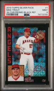 2019 Topps Chrome MIKE TROUT Black Refractor /199 MINT PSA 9 Angels #1 1984 海外 即決