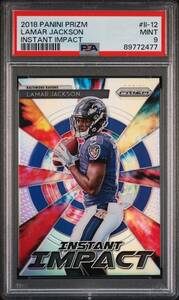 2018 Prizm Lamar Jackson Instant Impact Rookie RC #II-12 PSA 9 海外 即決