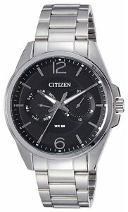Citizen AG8320-55F Multi-function Black Dial Men's Stainless Steel Dress Watch 海外 即決