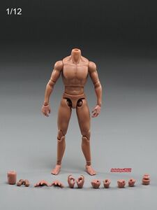 1/12 MB102 Muscular Joint Flexible Man Figure Body Fit 6'' Male Soldier Head Dol 海外 即決