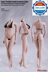 PHICEN 1/6 Seamless Body Pale L Bust Buttock Curved Steel Skeleton S04B USA 海外 即決